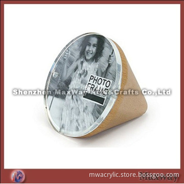 Conical High Grade Desk Top Acrylic Photo/Picture Frame